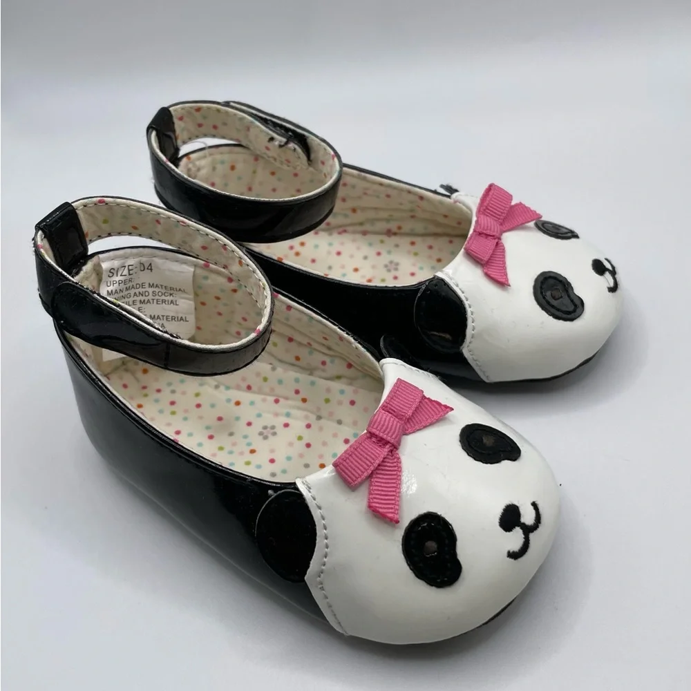 NIB Gymboree Size 04 Panda Crib Shoes, 2007 New Never Worn Baby‎ Girl